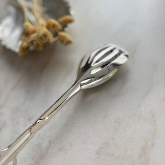 Argento Hane Modern Süzgeçli Gümüş Kaplama Servis Maşası - 24cm