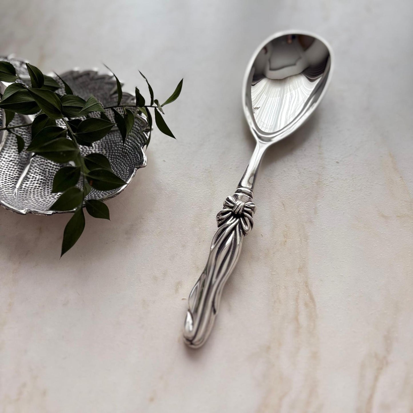 Argento Hane Baroque Essence Gümüş Kaplama Servis Kaşığı - 26cm