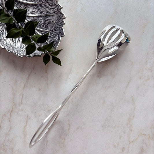 Argento Hane Modern Süzgeçli Gümüş Kaplama Servis Maşası - 24cm