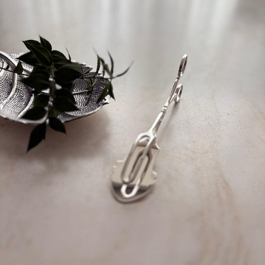 Argento Hane Açık Çatallı Gümüş Kaplama İkram Maşası - 18cm